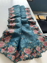 Morpeach Silk Saree for Women with Embroidery & Cut Work